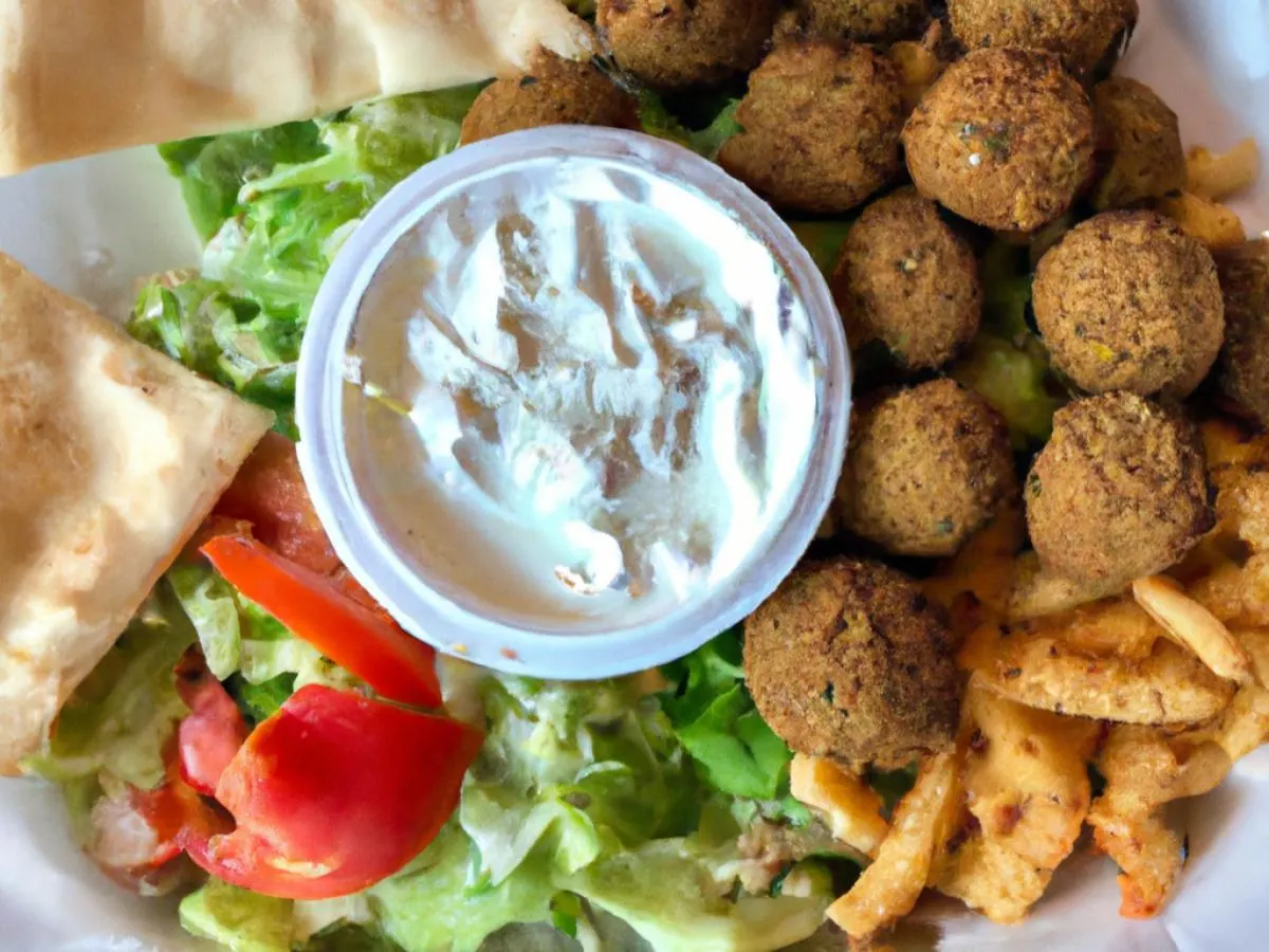 Regular Chicken/Falafel Combo Platter