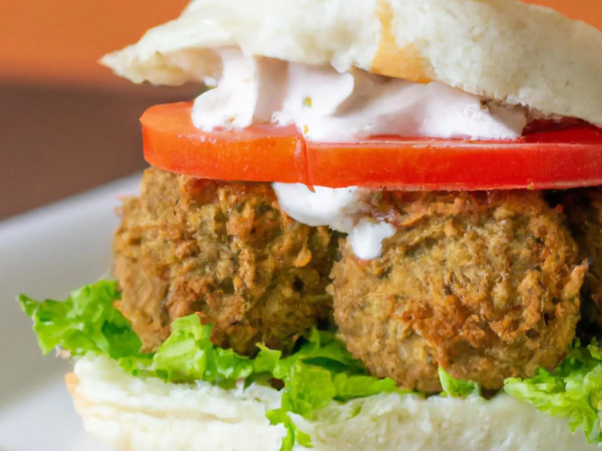 Falafel Sandwich With Hummus