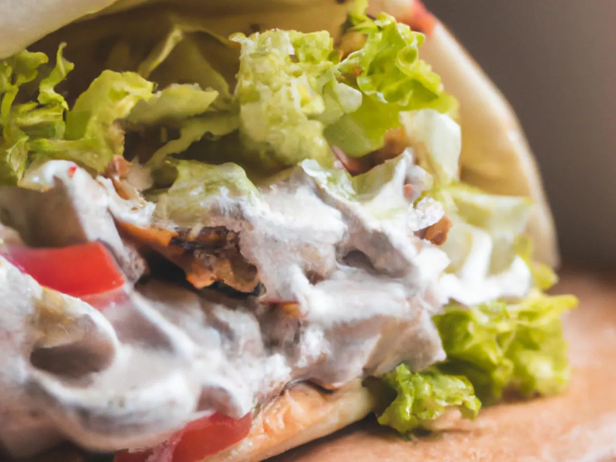Combo Chicken/Beef Gyro Sandwich With Hummus