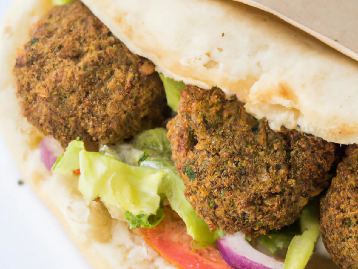 Combo Beef Gyro / Falafel Sandwich With Hummus