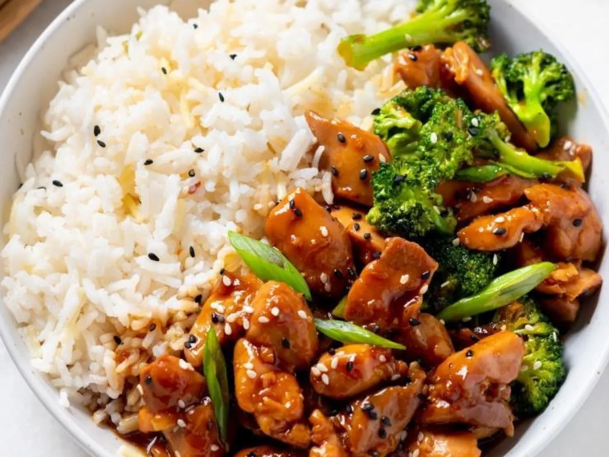 Chicken Teriyaki With Brown Rice and Veggies
