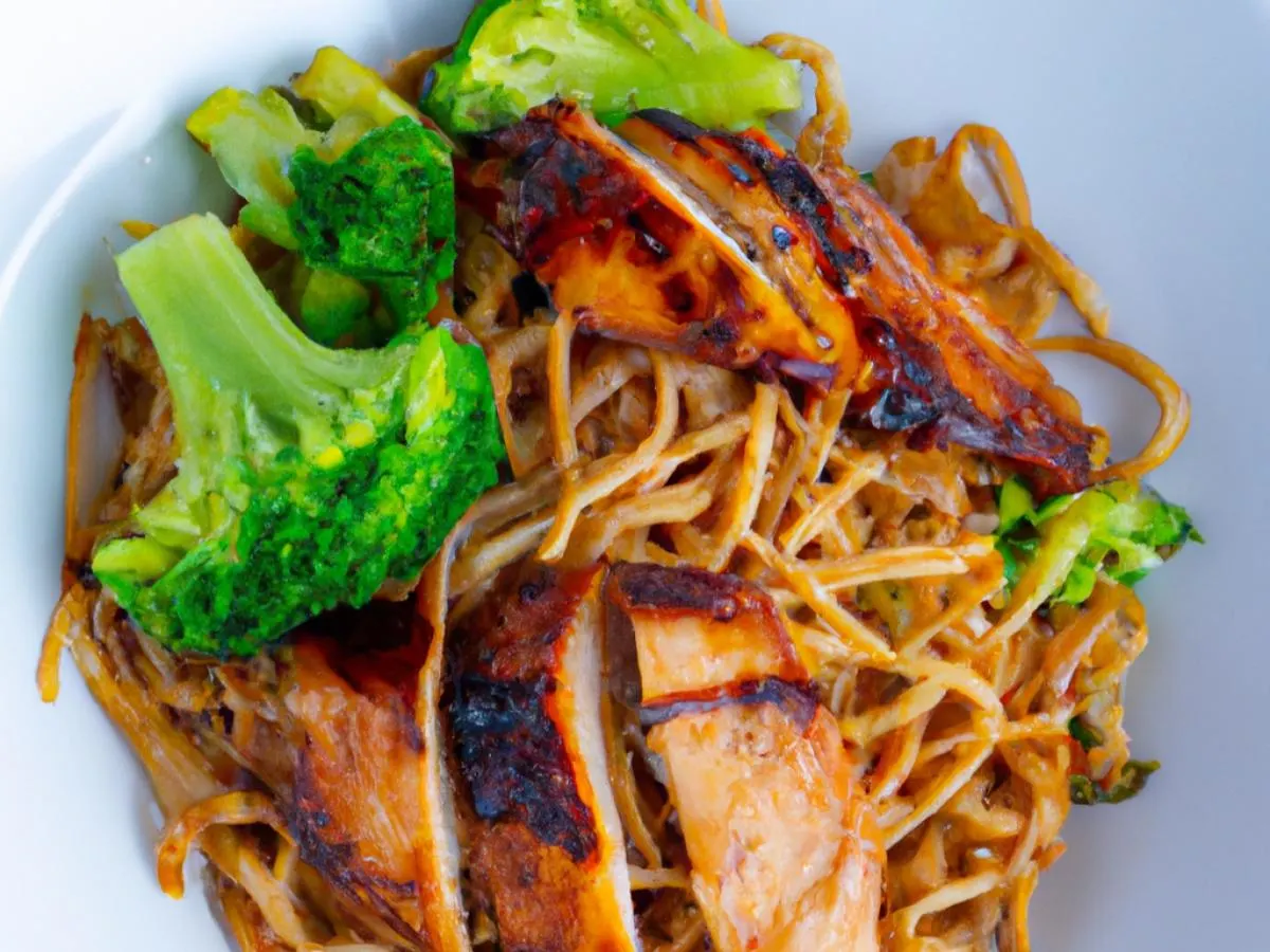 Chicken Teriyaki Yakisoba Noodles with Broccoli