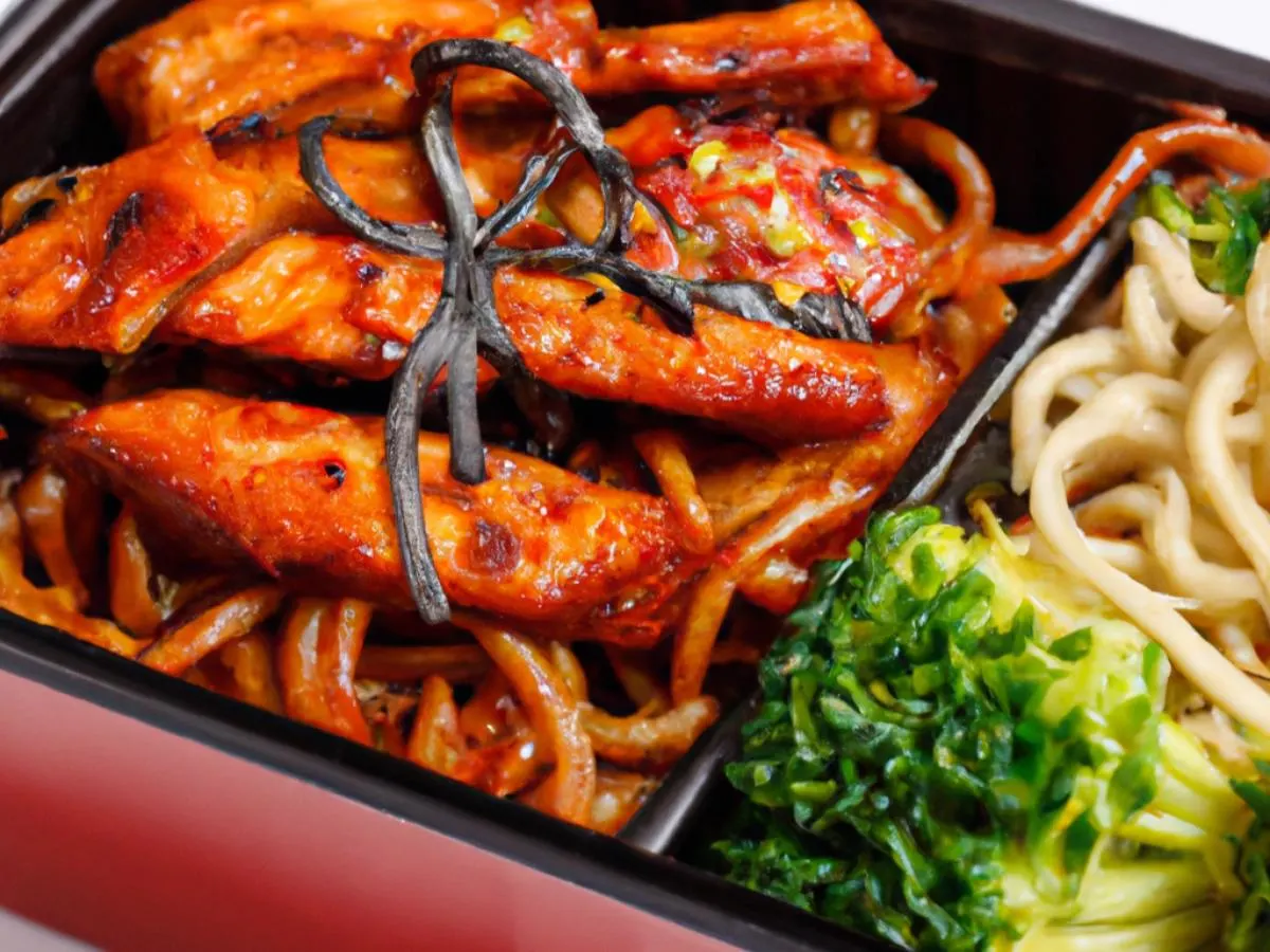 Spicy Chicken Teriyaki Yakisoba Noodles with Broccoli