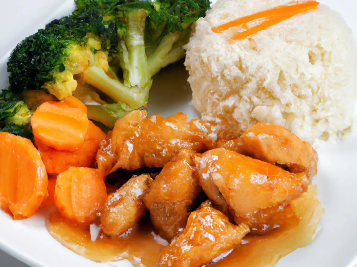 Orange Chicken With Brown Rice and Veggies