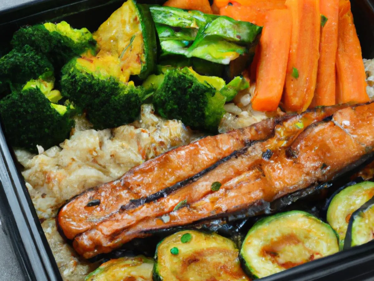 Teriyaki Salmon With Brown Rice and Veggies