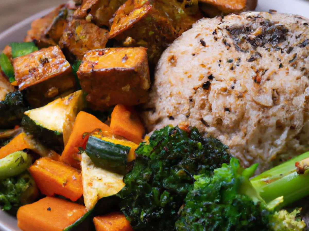 Spicy Tofu Teriyaki With Brown Rice and Veggies