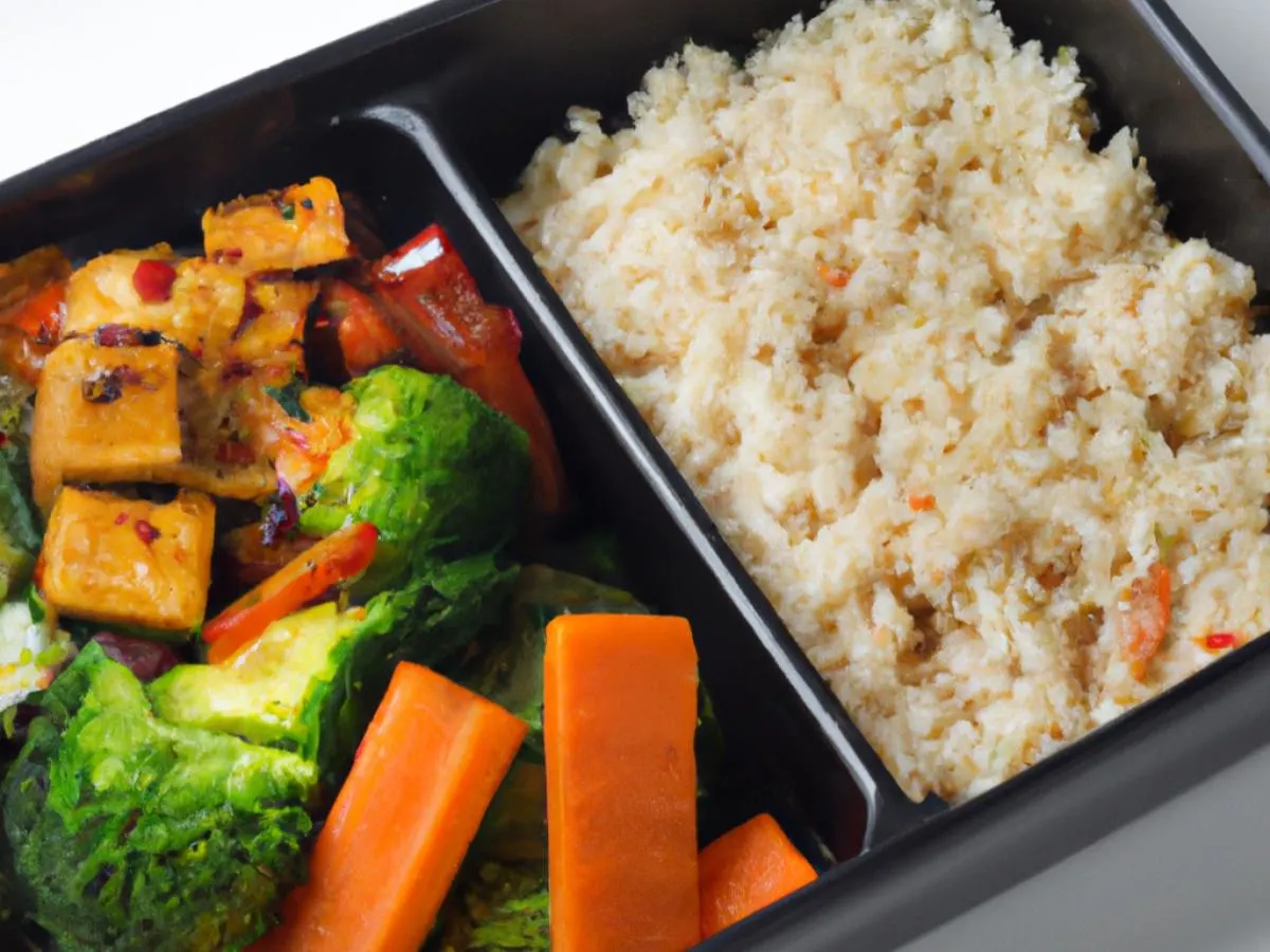Spicy Tofu Teriyaki With Fried Rice and Veggies