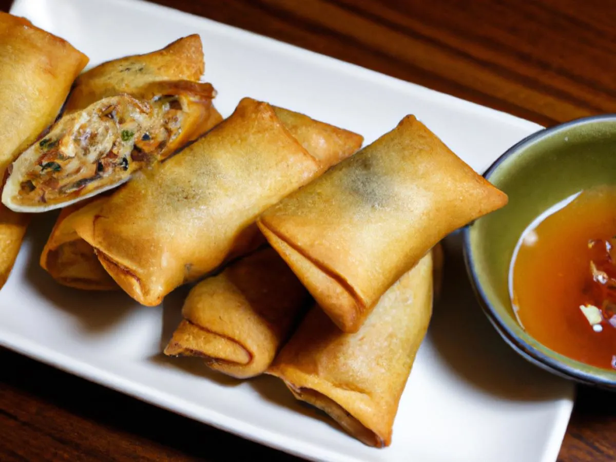 Eggroll with Gyoza Sauce Eggroll with Gyoza Sauce