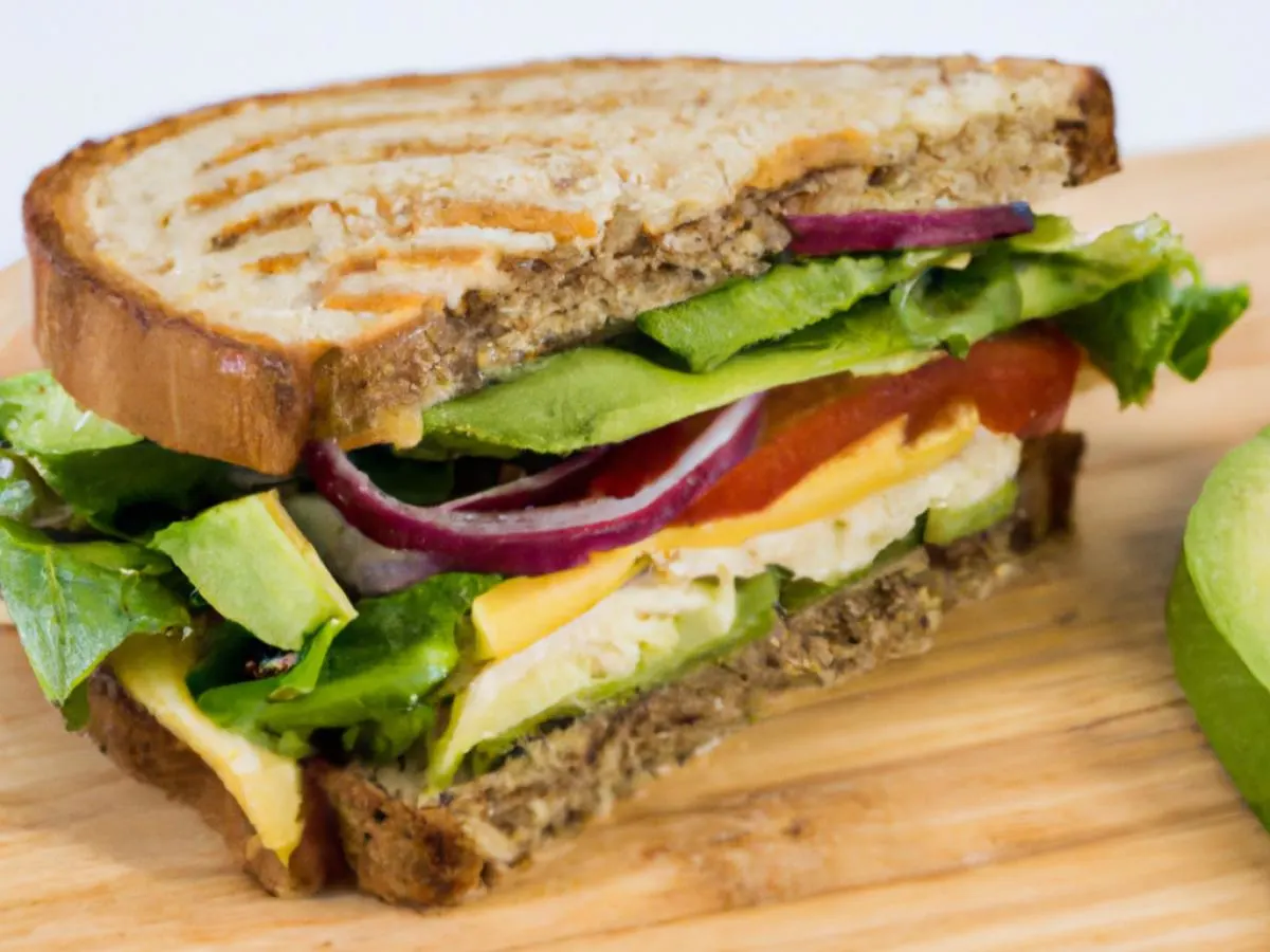 Avocado & Cheese Sandwich on Wheat Bread Avocado & Cheese Sandwich on Wheat Bread