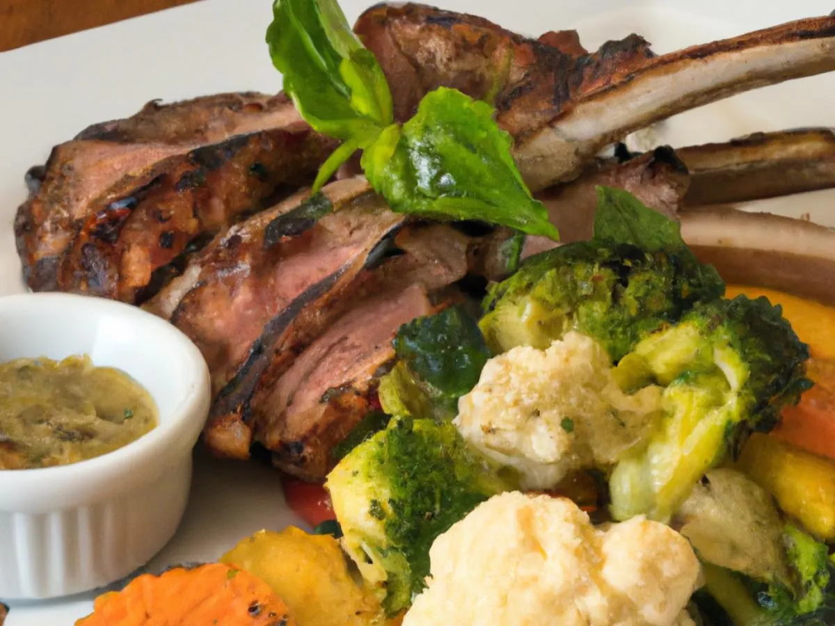 Grilled Lamb with Roasted Vegetables Grilled Lamb with Roasted Vegetables