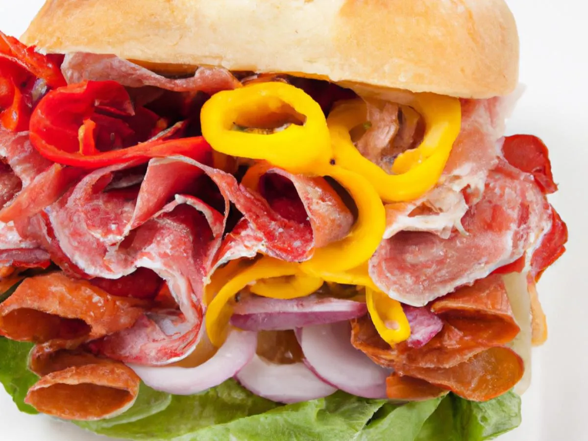 The Italian Sandwich with Kettle Chips and Chocolate Chip Cookie