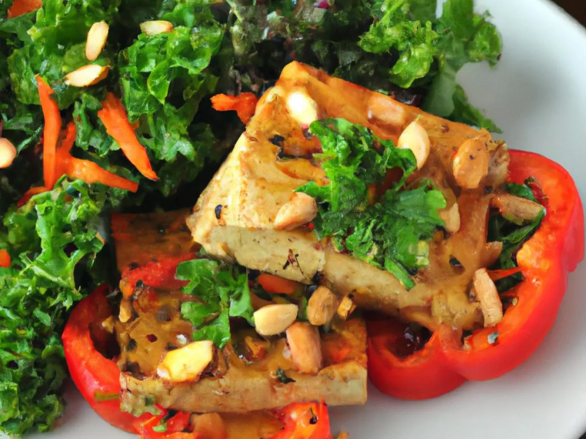 Light Carb Chipotle Tofu Steaks With Kale Salad