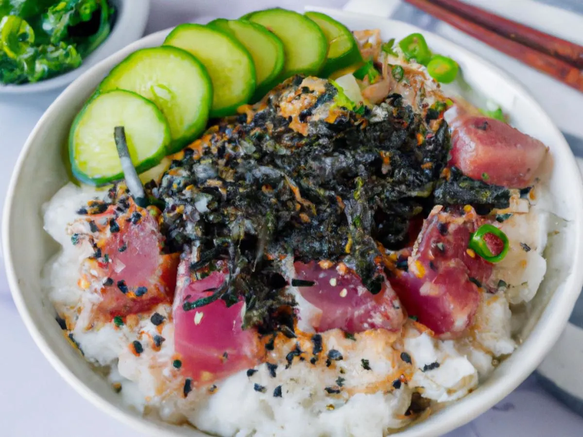 Large Hawaiian Ahi over White Rice Large Hawaiian Ahi over White Rice