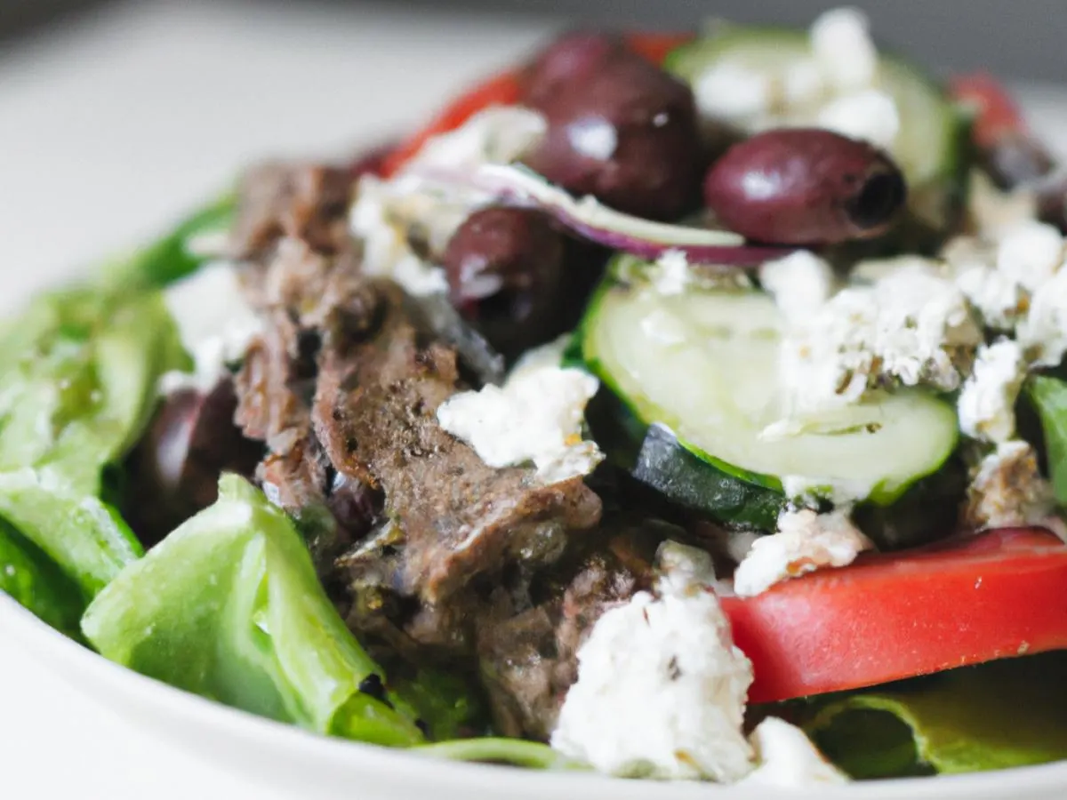 Lamb-Beef Gyro Meat Greek Salad Lamb-Beef Gyro Meat Greek Salad