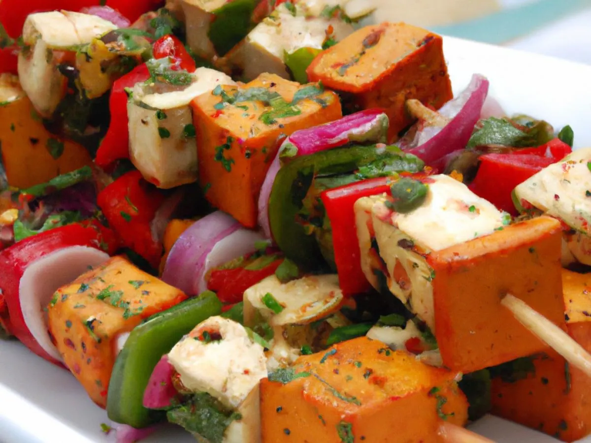 Marinated Vegetable Kebobs W/ Tofu Marinated Vegetable Kebobs W/ Tofu