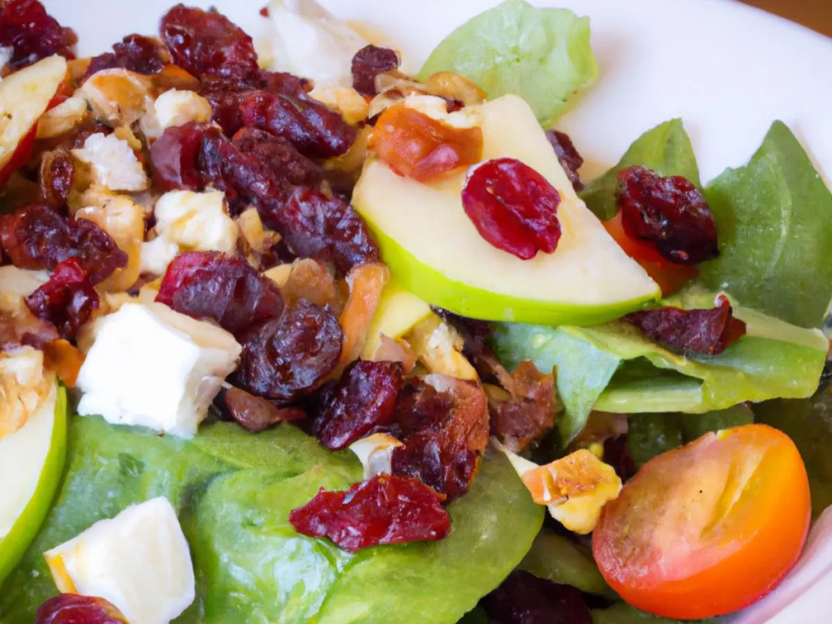 Big Apple Salad Organic Field Greens, Diced Red Delicious Apple, Grape Tomatoes, Candied Walnuts, Dried Cranberries, Goat Cheese Big Apple Salad Organic Field Greens, Diced Red Delicious Apple, Grape Tomatoes, Candied Walnuts, Dried Cranberries, Goat Cheese