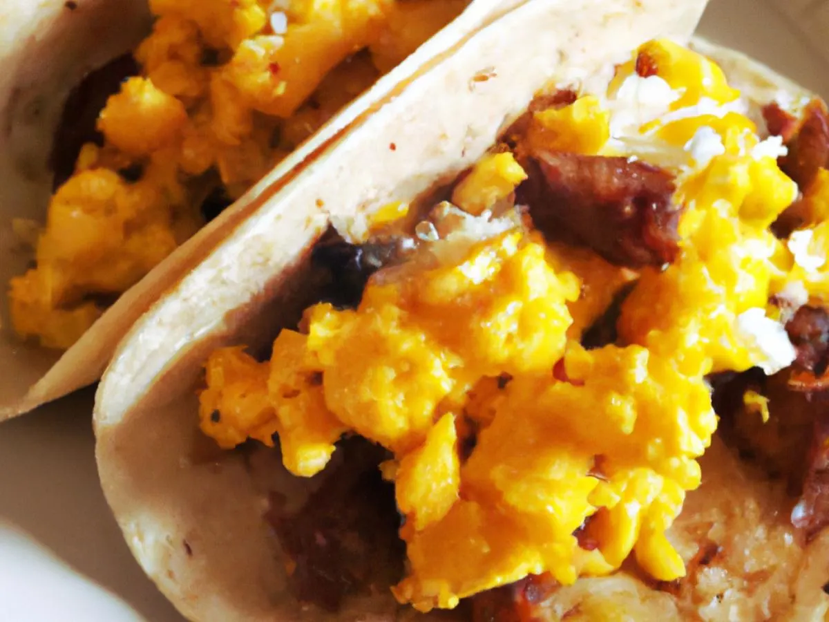 Chorizo and Cheese Breakfast Tacos (Corn Tortilla) Chorizo and Cheese Breakfast Tacos (Corn Tortilla)
