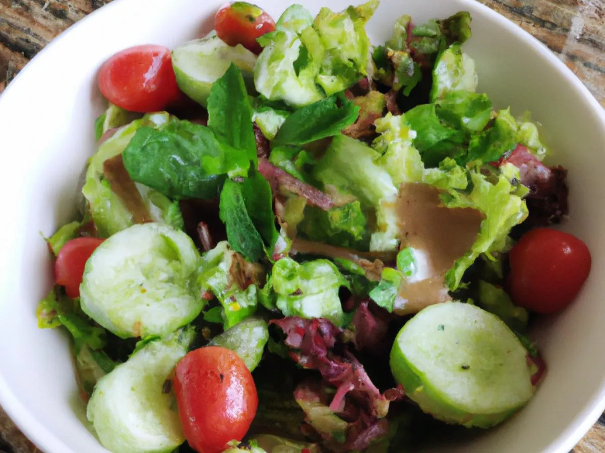 Individual Box: Side Vegan Green Salad with Mint Dressing Individual Box: Side Vegan Green Salad with Mint Dressing