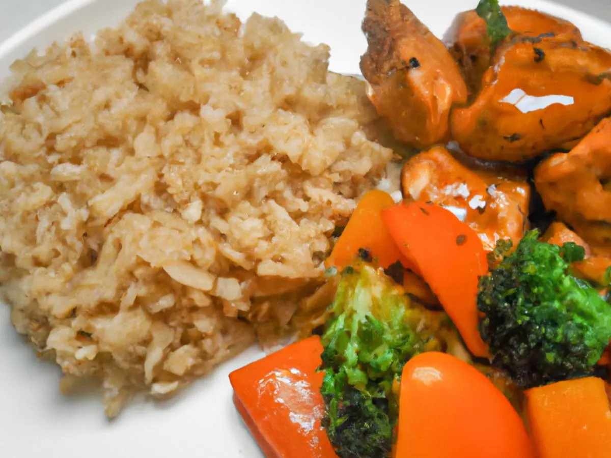 Orange Chicken With Brown Rice and Veggies Orange Chicken With Brown Rice and Veggies