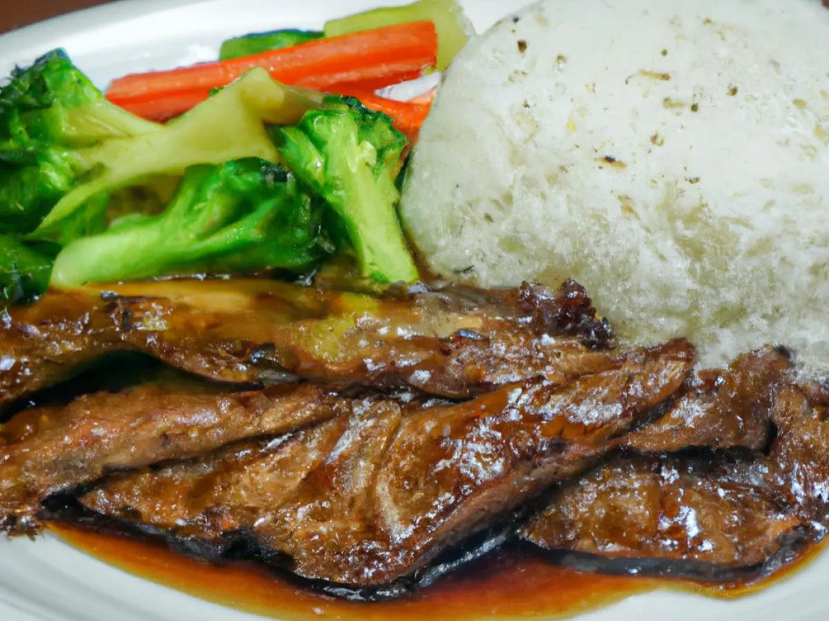 Steak Teriyaki With White Rice and Veggies Steak Teriyaki With White Rice and Veggies