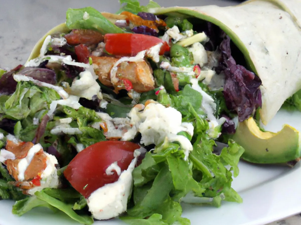 Gluten Free Tofu Garden Cobb Salad Wrap Gluten Free Tofu Garden Cobb Salad Wrap
