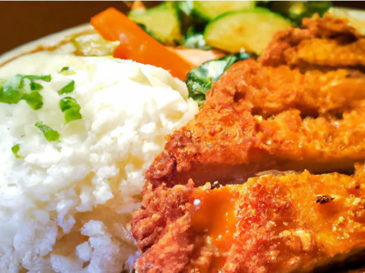 Chicken Katsu With Fried Rice and Veggies Chicken Katsu With Fried Rice and Veggies