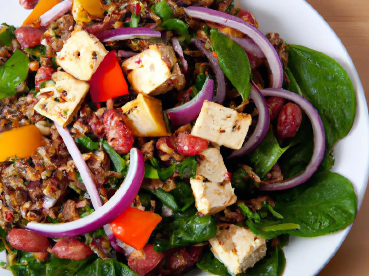 Mexican Lentil - Quinoa Salad With Grilled Tofu Mexican Lentil - Quinoa Salad With Grilled Tofu