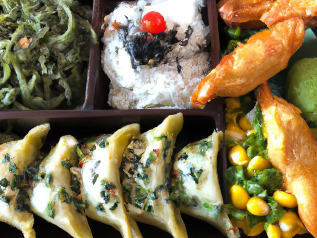 Secret Garden Roll, Corn & Edamame Inari, Spicy Edamame & Wakame, Veggie Gyoza Secret Garden Roll, Corn & Edamame Inari, Spicy Edamame & Wakame, Veggie Gyoza