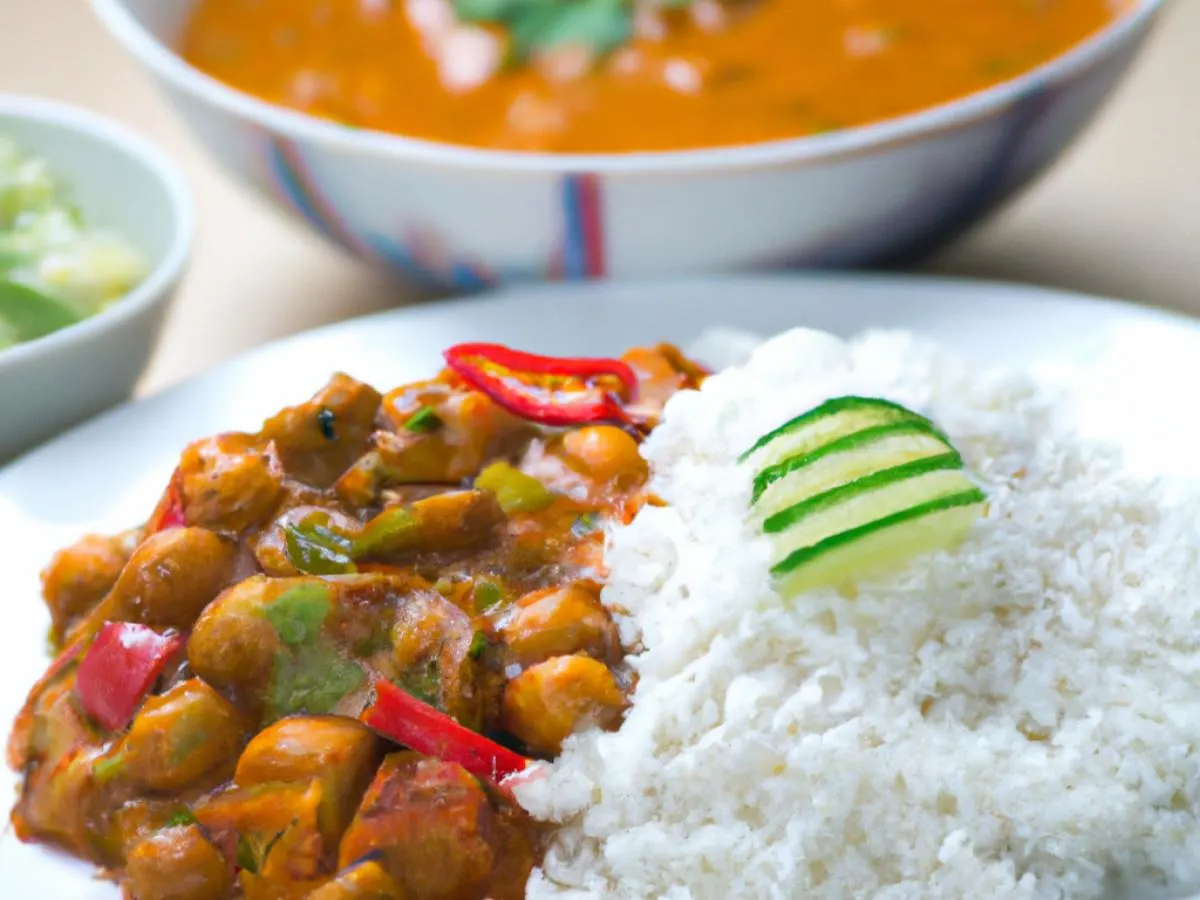 Chana Masala with Mixed Vegetable Curry and Basmati Rice Chana Masala with Mixed Vegetable Curry and Basmati Rice