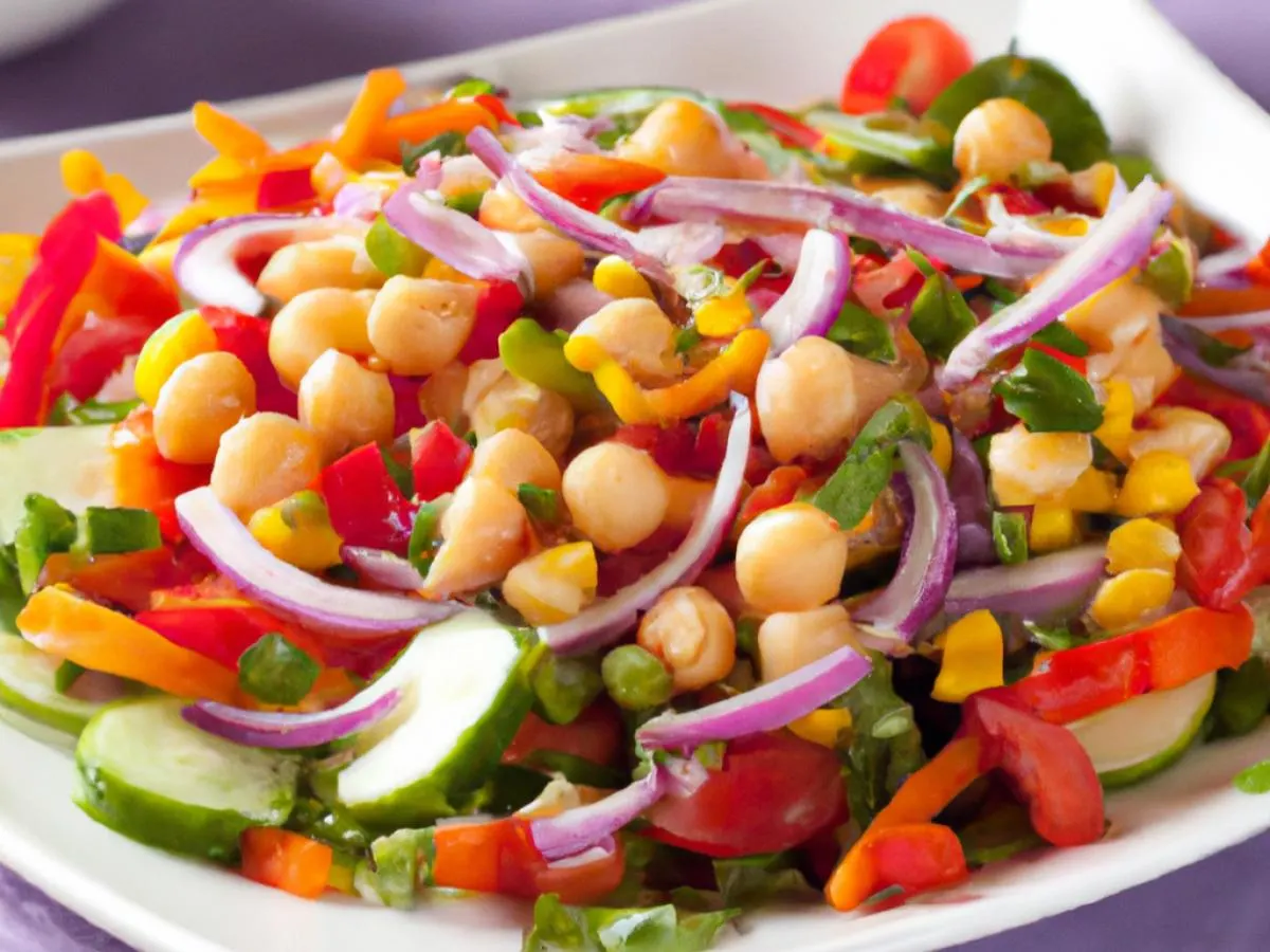 Vegan Entree Salad with Chickpeas and Corn (Allergen Free) Vegan Entree Salad with Chickpeas and Corn (Allergen Free)