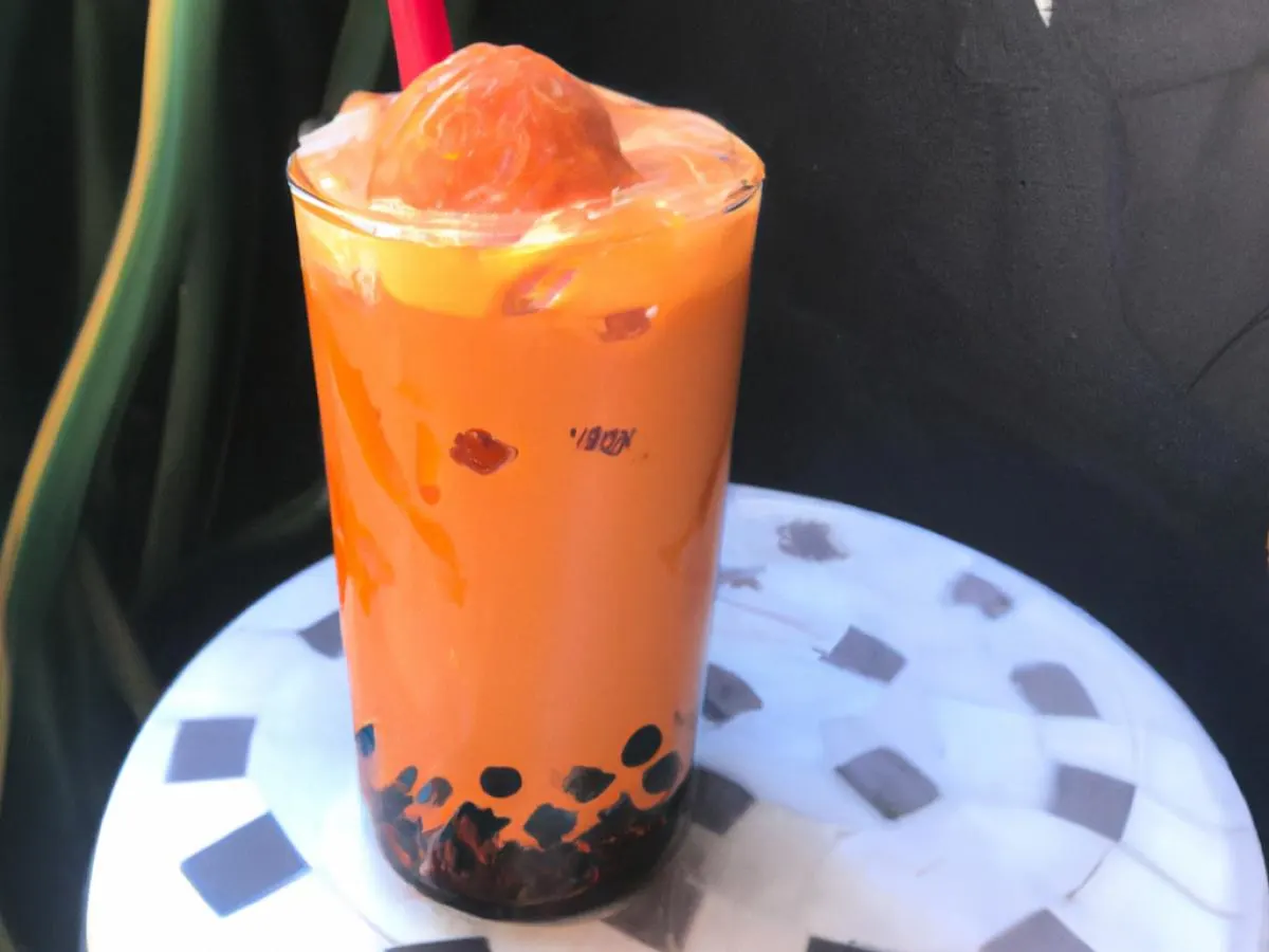 Lychee Thai Tea with Boba [Full Sweet]