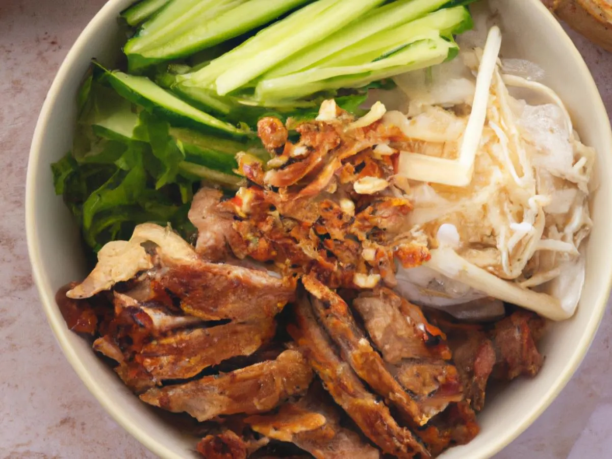 Dual Protein - Lemongrass Chicken & Grilled Beef Vermicelli Bowl Dual Protein - Lemongrass Chicken & Grilled Beef Vermicelli Bowl