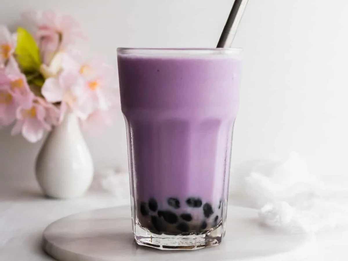 Taro Milk Tea with Whole Milk (Half Sweetness) Taro Milk Tea with Whole Milk (Half Sweetness)