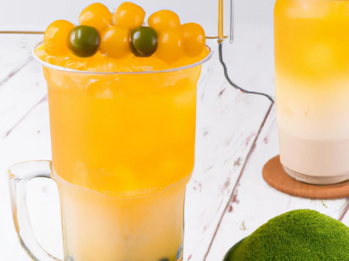 Mango Lychee Green Tea (Half Sweetness) Mango Lychee Green Tea (Half Sweetness)