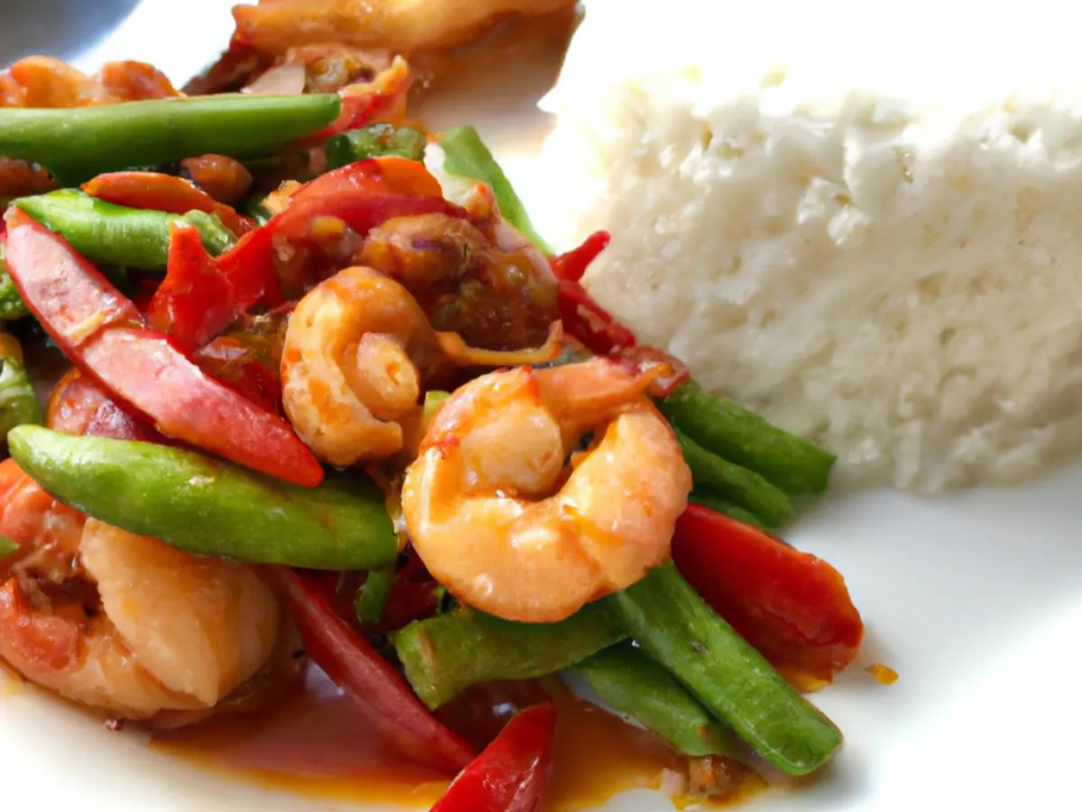Phad Prik Khing | Shrimp Phad Prik Khing | Shrimp