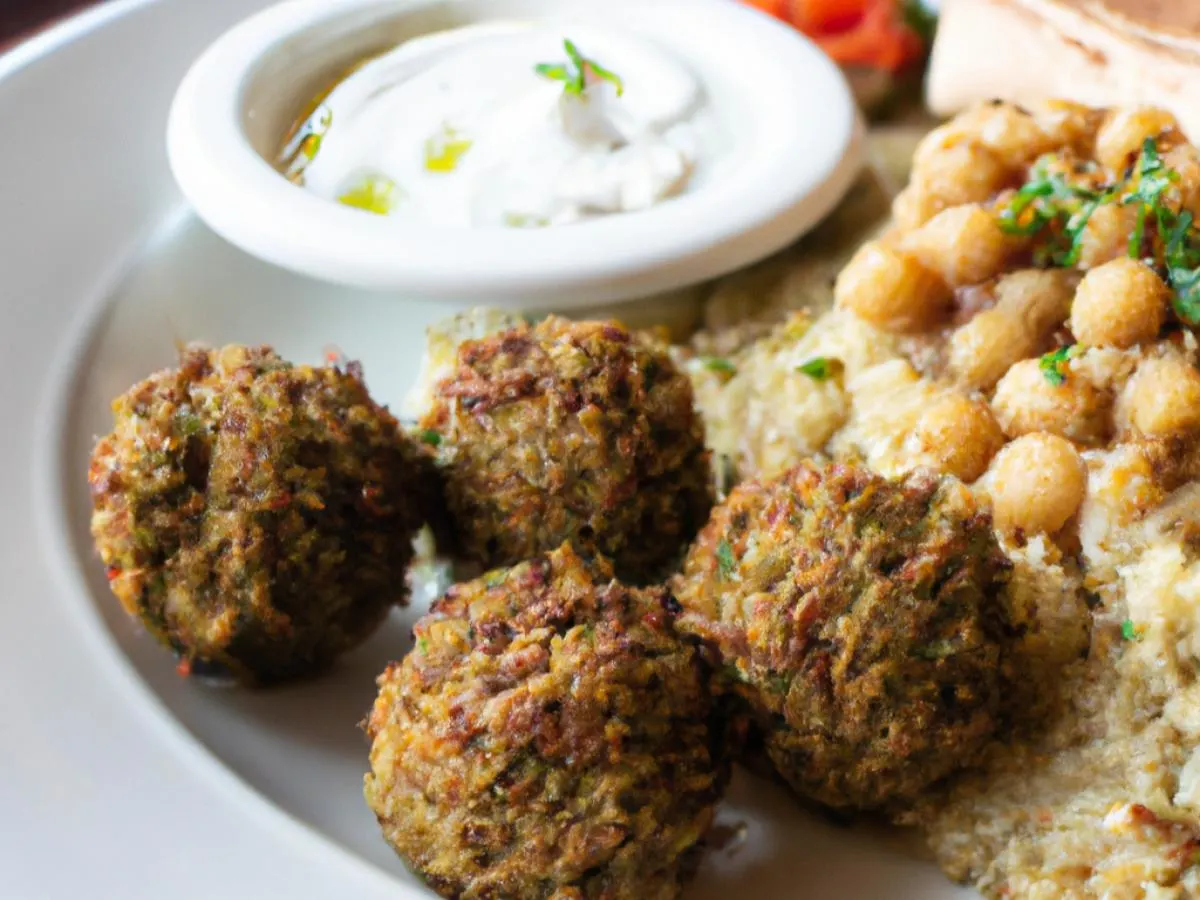 Falafel With Koshari Rice and Hummus Falafel With Koshari Rice and Hummus