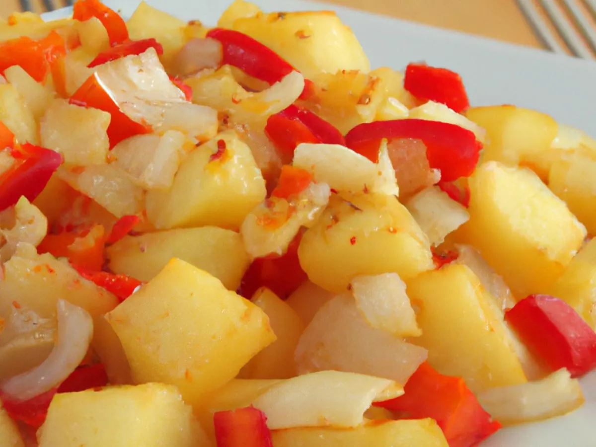 Side of Hash Potatoes With Onions and Bell Peppers Side of Hash Potatoes With Onions and Bell Peppers