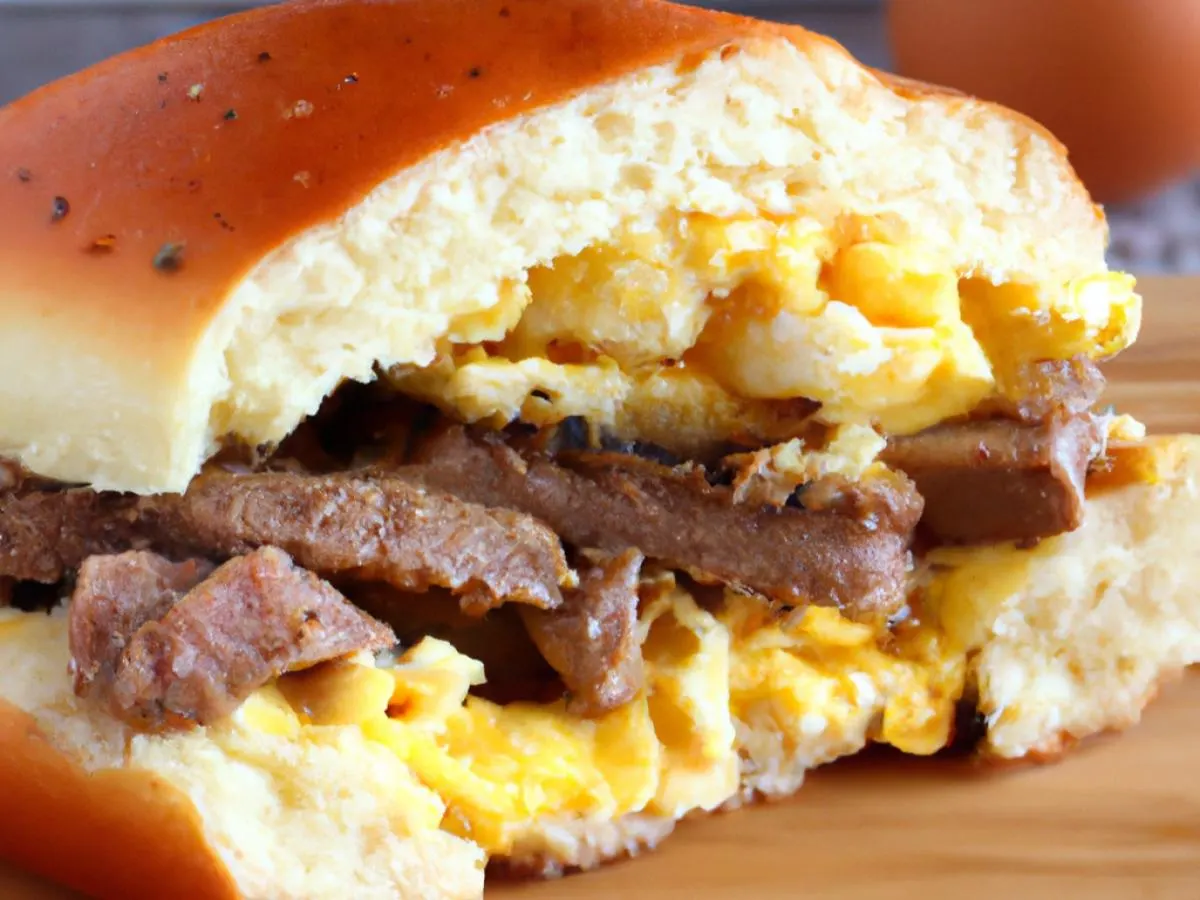 Steak Breakfast Sandwich Steak Breakfast Sandwich