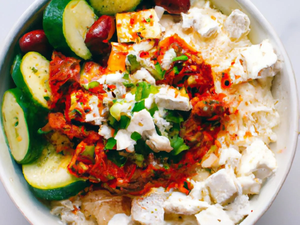 Greektown Bowl With Spicy Tofu Greektown Bowl With Spicy Tofu
