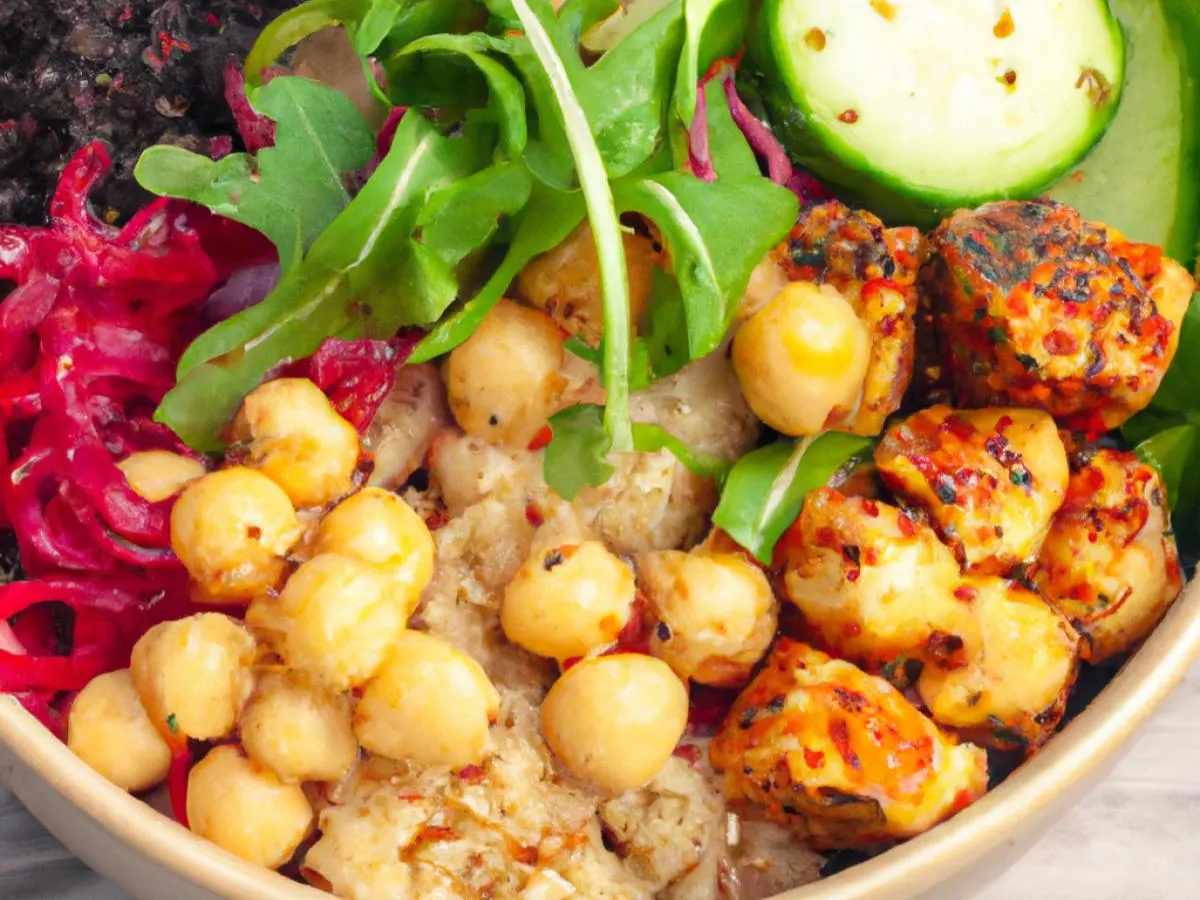 Falafel & Quinoa Bowl With Spicy Tofu Falafel & Quinoa Bowl With Spicy Tofu