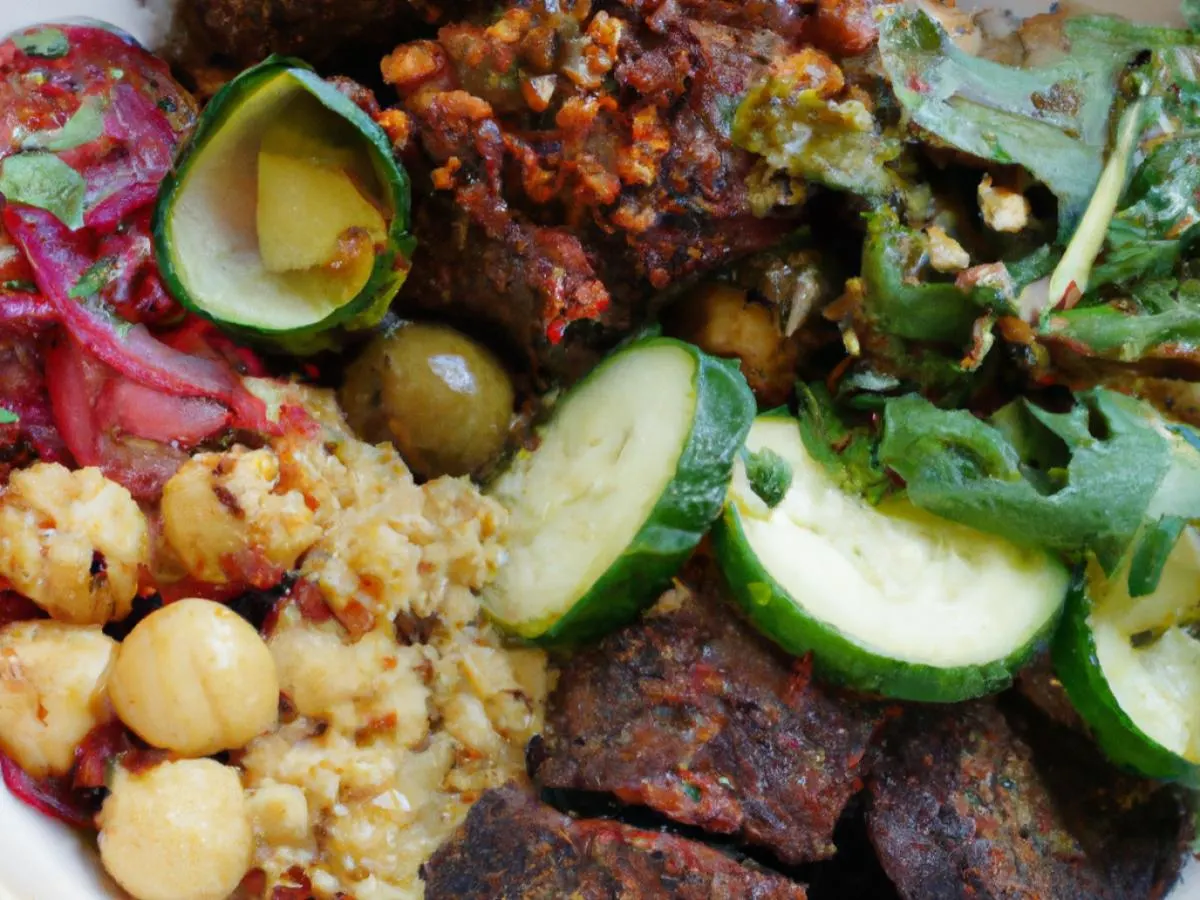Falafel & Quinoa Bowl With Braised Beef Falafel & Quinoa Bowl With Braised Beef