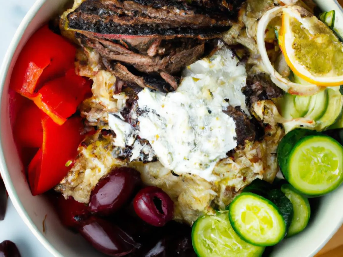 Greektown Bowl With Grilled Steak Greektown Bowl With Grilled Steak