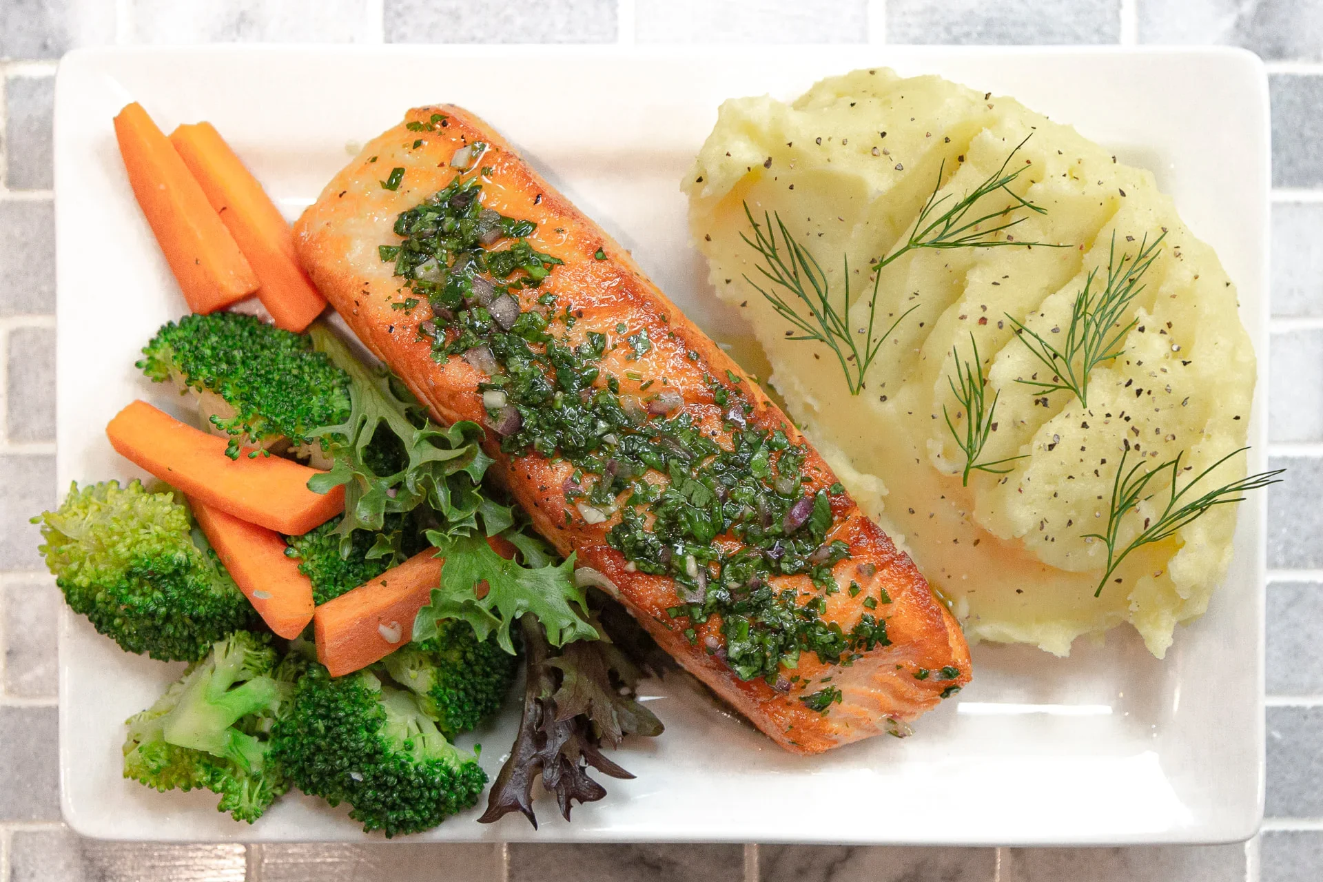 Grilled Salmon Plate Grilled Salmon Plate