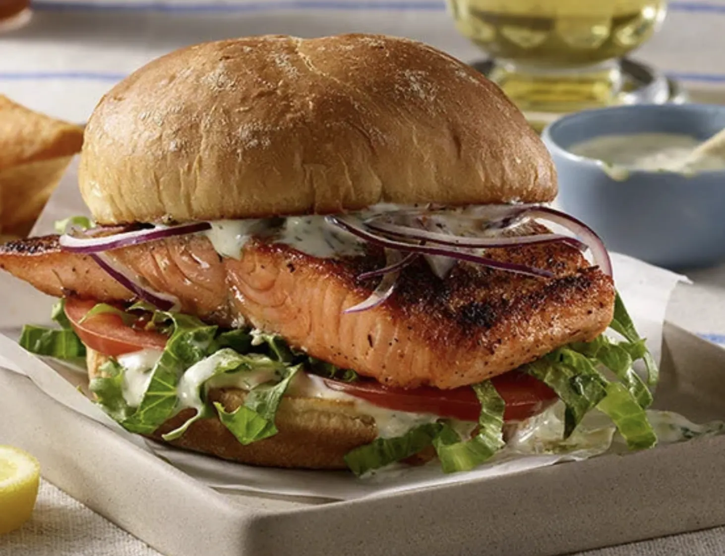 Salmon Burger with Salad (Gluten Free) Salmon Burger with Salad (Gluten Free)