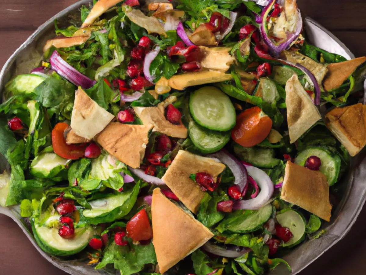 Fattoush Salad Family-Style Tray (Dressing on the Side) Fattoush Salad Family-Style Tray (Dressing on the Side)