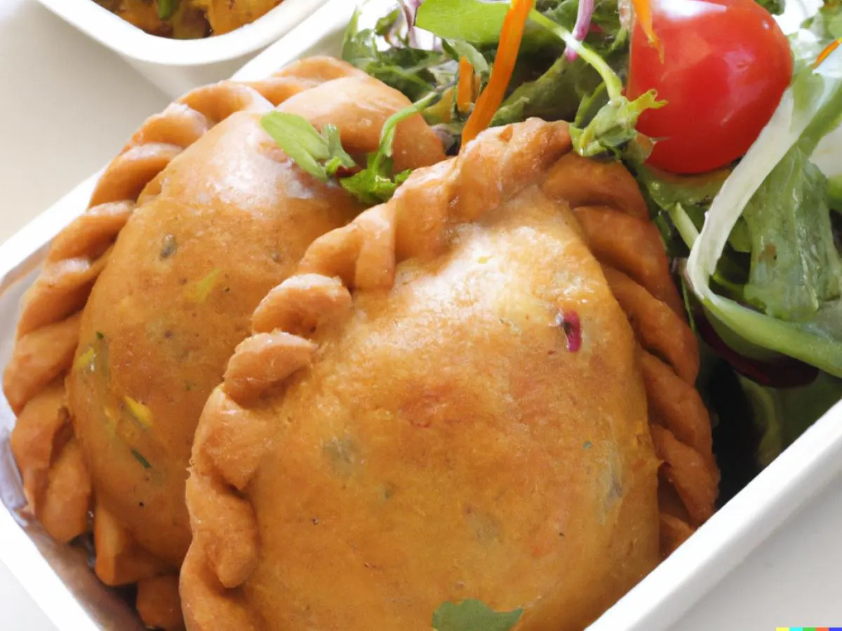 Gluten Free Vegan Chana Masala Empanada and Salad Boxed Meal