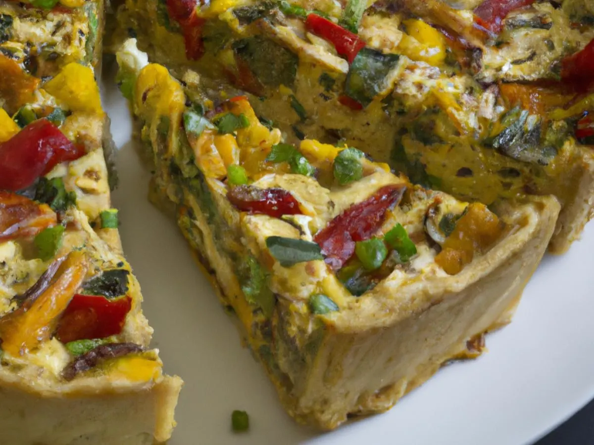 Vegan Mixed Vegetable Quiche with Chipotle Salsa and Guacamole Vegan Mixed Vegetable Quiche with Chipotle Salsa and Guacamole
