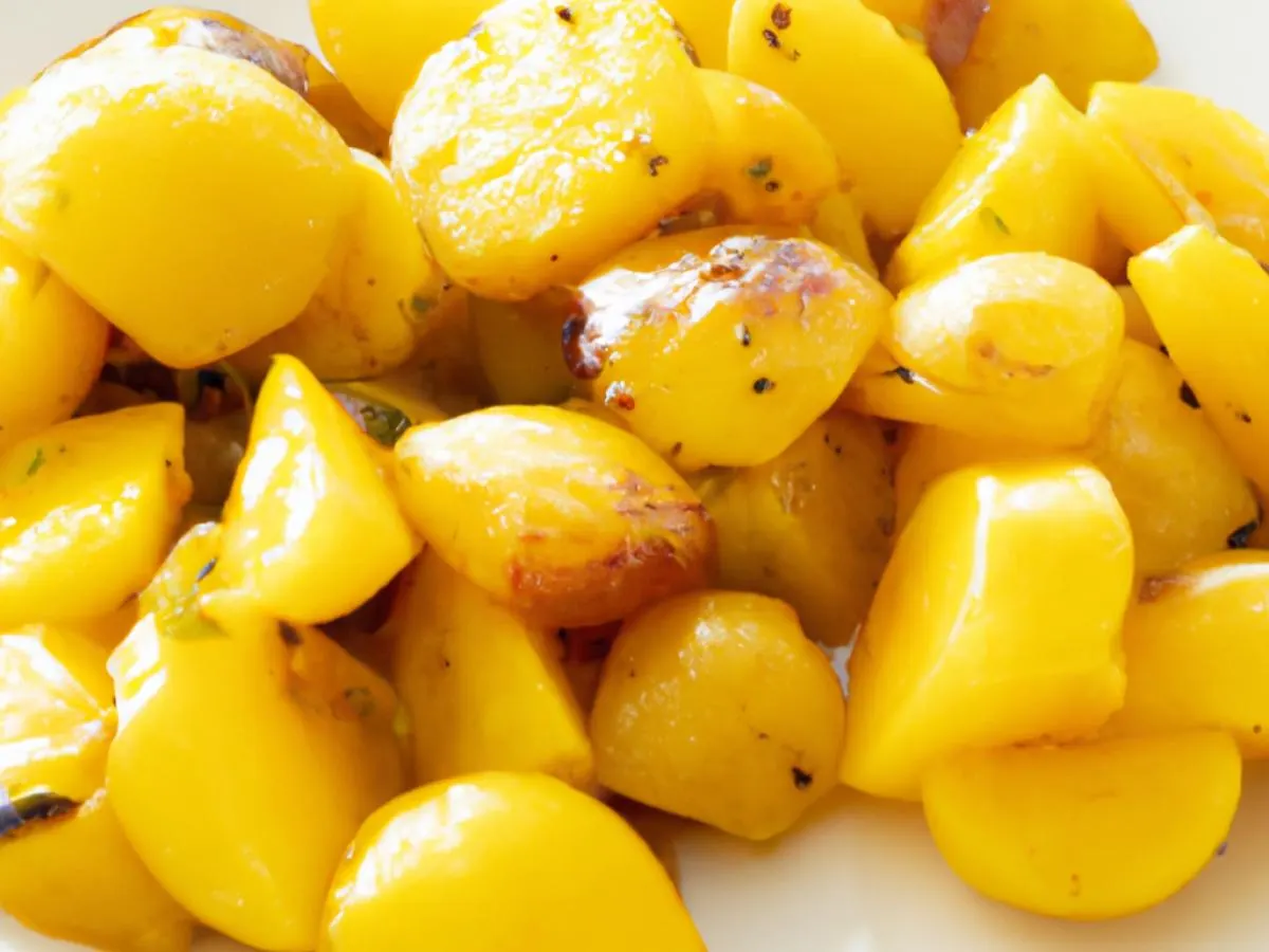 Simmered Saffron Potatoes Simmered Saffron Potatoes