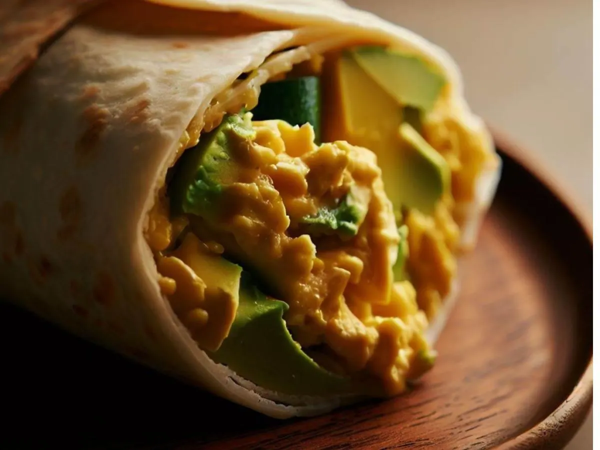Egg, Cheese and Avocado Wrap (Gluten Free) Egg, Cheese and Avocado Wrap (Gluten Free)