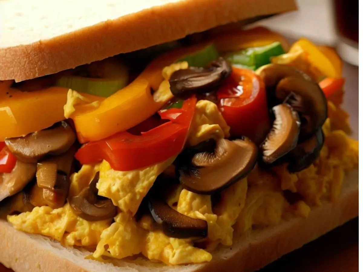 Veggie, Egg, and Cheese Sandwich Veggie, Egg, and Cheese Sandwich